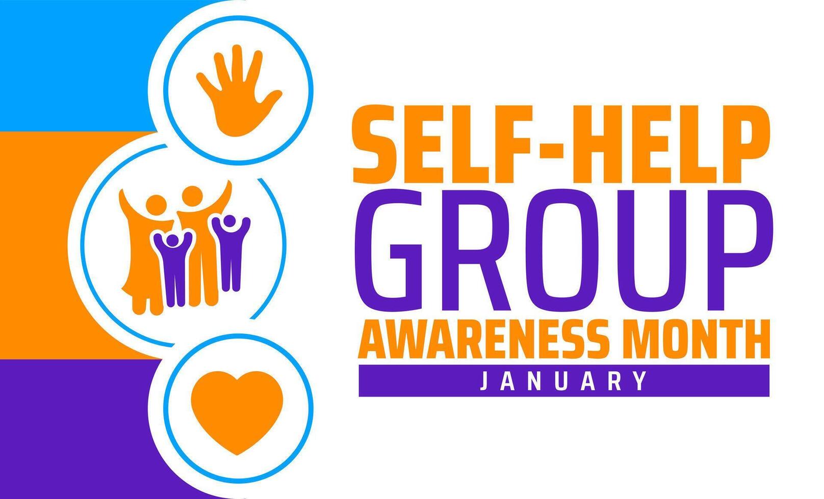 Self Help Group Awareness Month background banner or poster design template vector