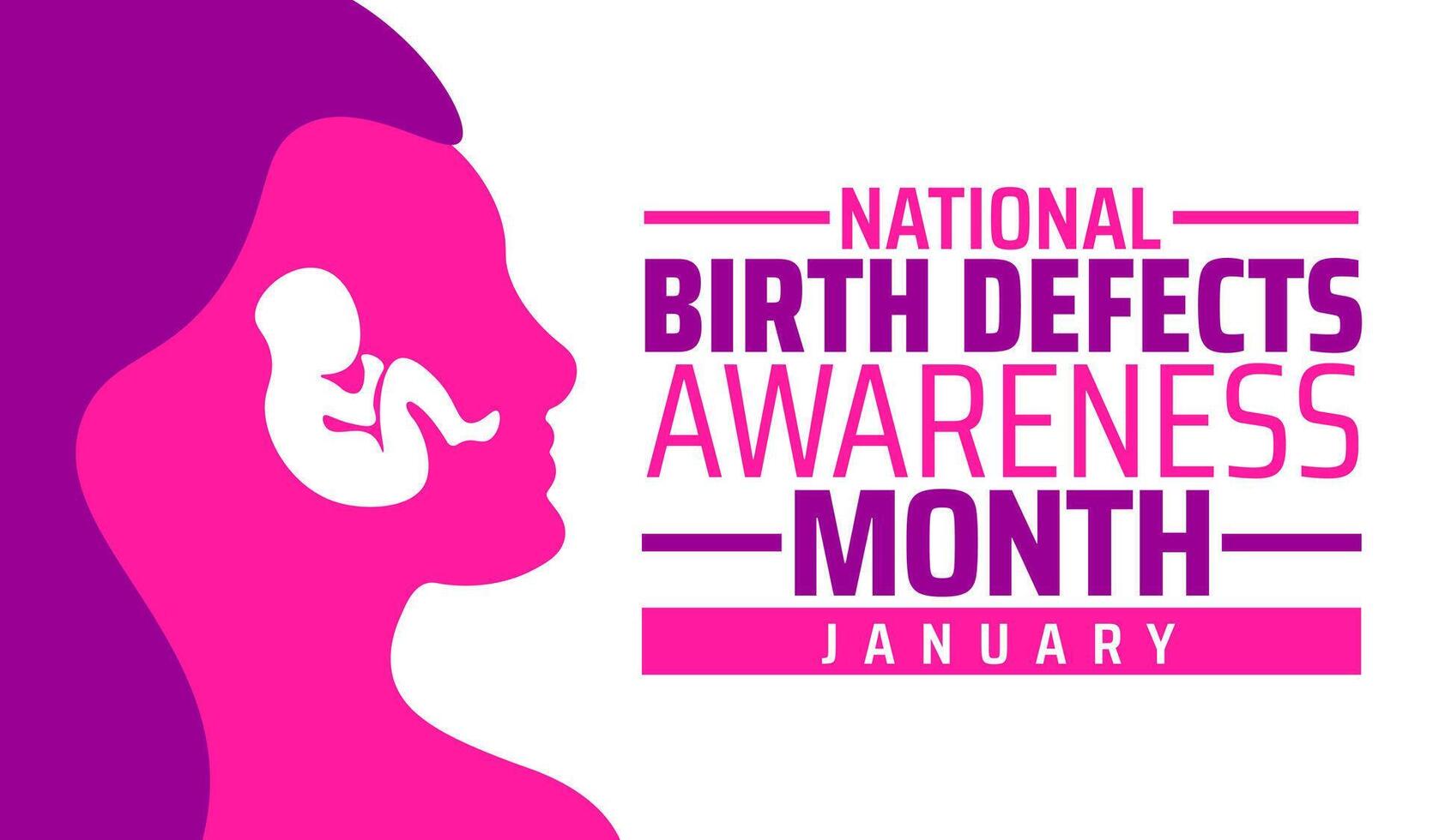 National Birth Defects Awareness Month background vector