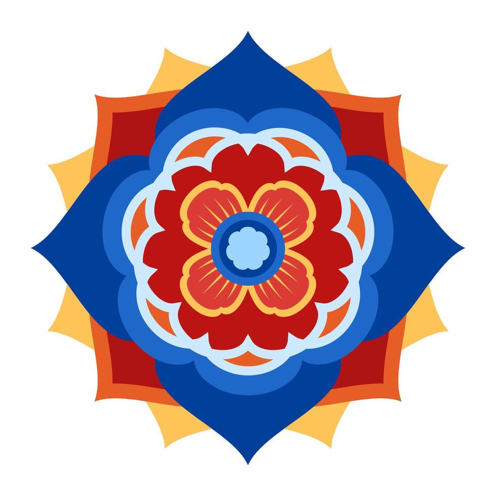 orient religious geometric pattern icon symbol for decoration flat design vector