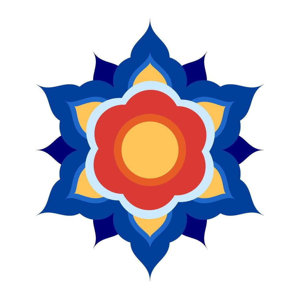 thai geometric pattern icon symbol for decoration flat design vector