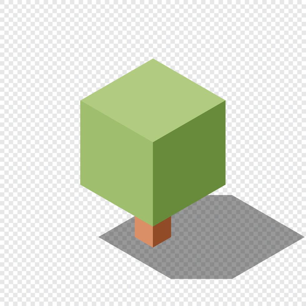 Isometric tree. Tree isometric elements. Isometric tree element for landscape design. Park element. vector