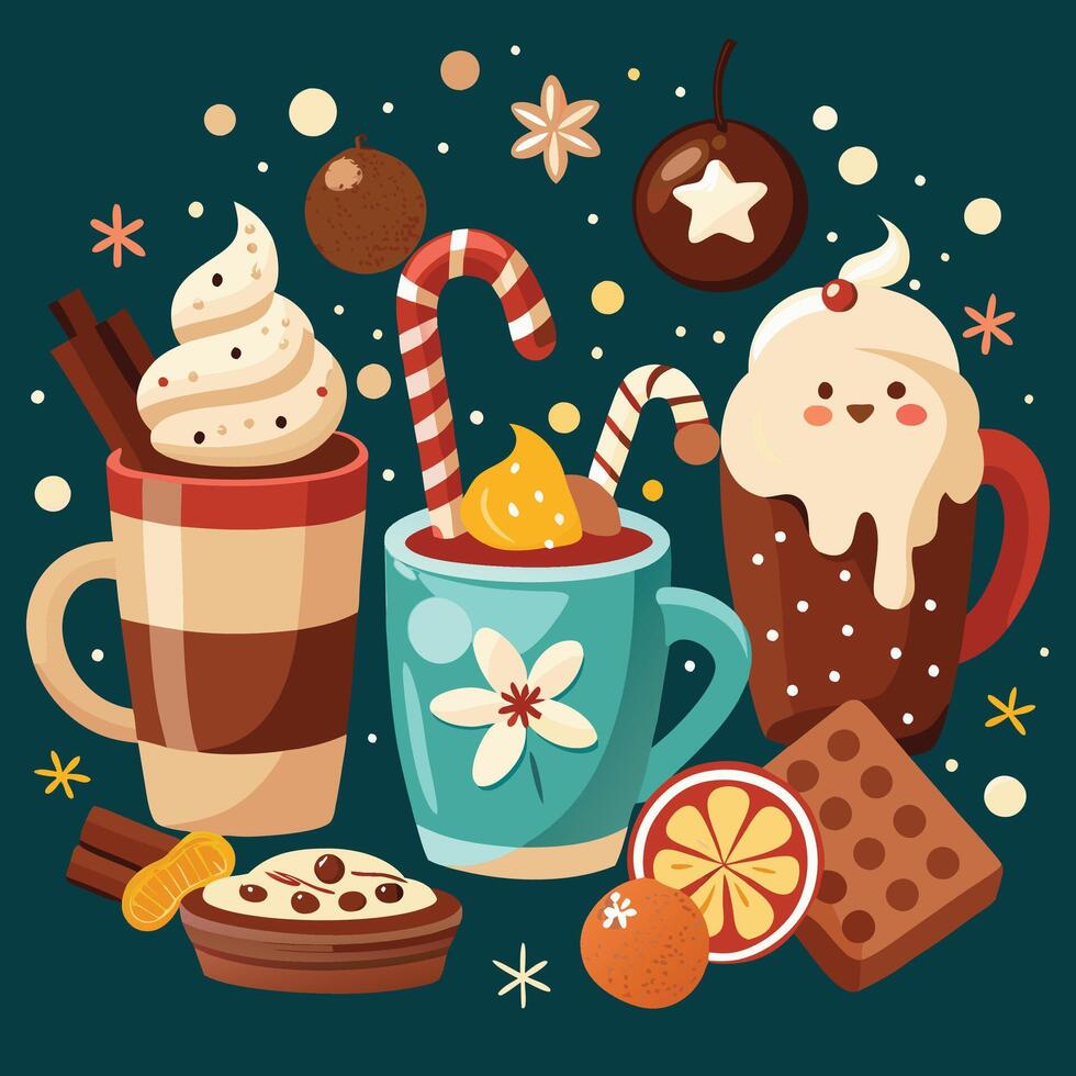 Party cupcakes with candles vector