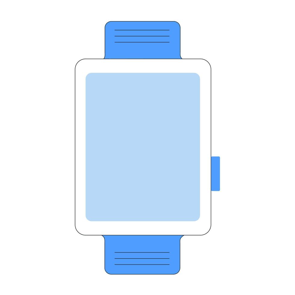 Versatile smartwatch with fitness tracking, notifications, and customizable watch faces. Ideal for everyday use, workouts, and staying connected on the go. vector