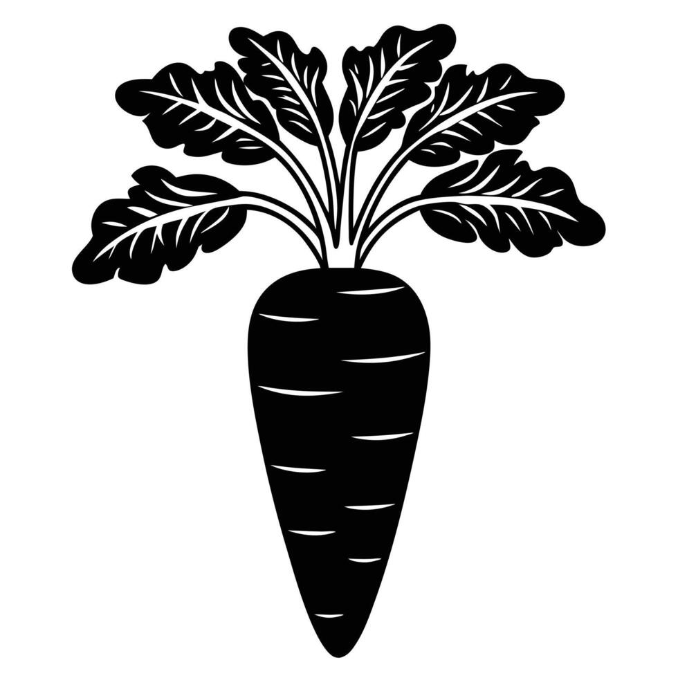 Healthy carrot single icon single art black design. vector