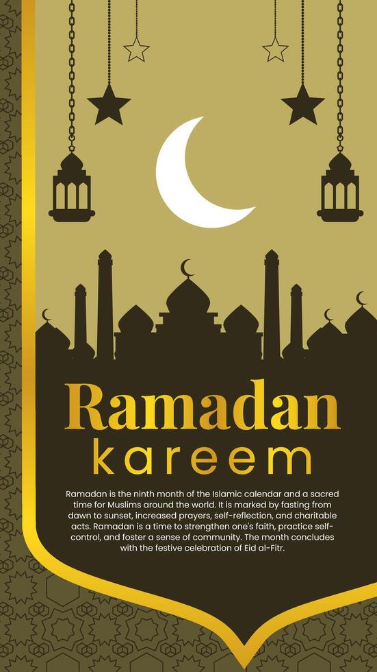 Ramadan Kareem Reels Design - Stunning Visuals for Social Media vector
