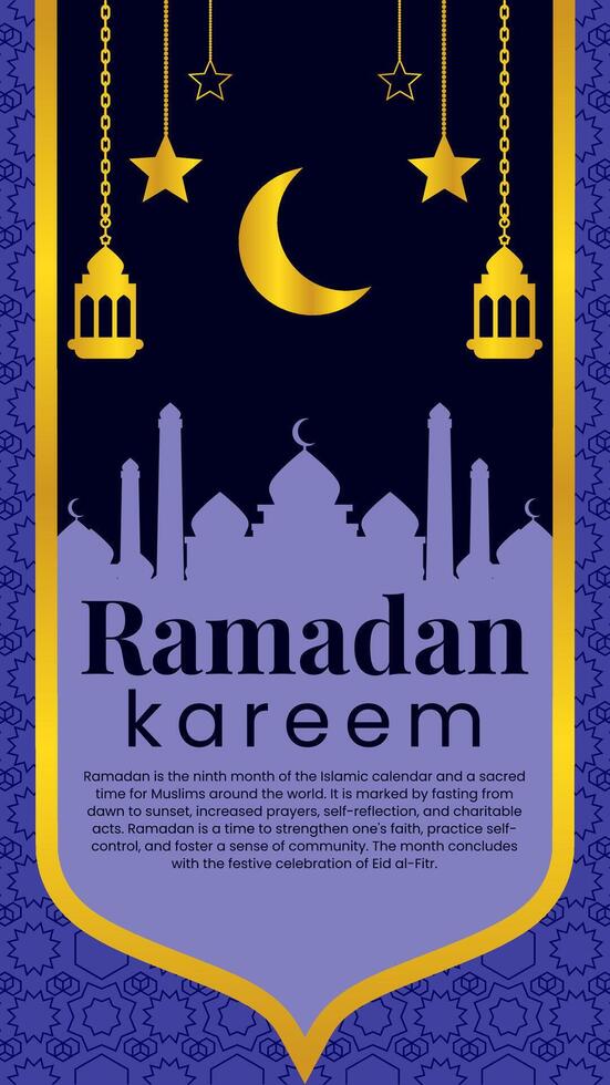 Stylish Ramadan Kareem Reels Design - Perfect for Stories and Videos vector
