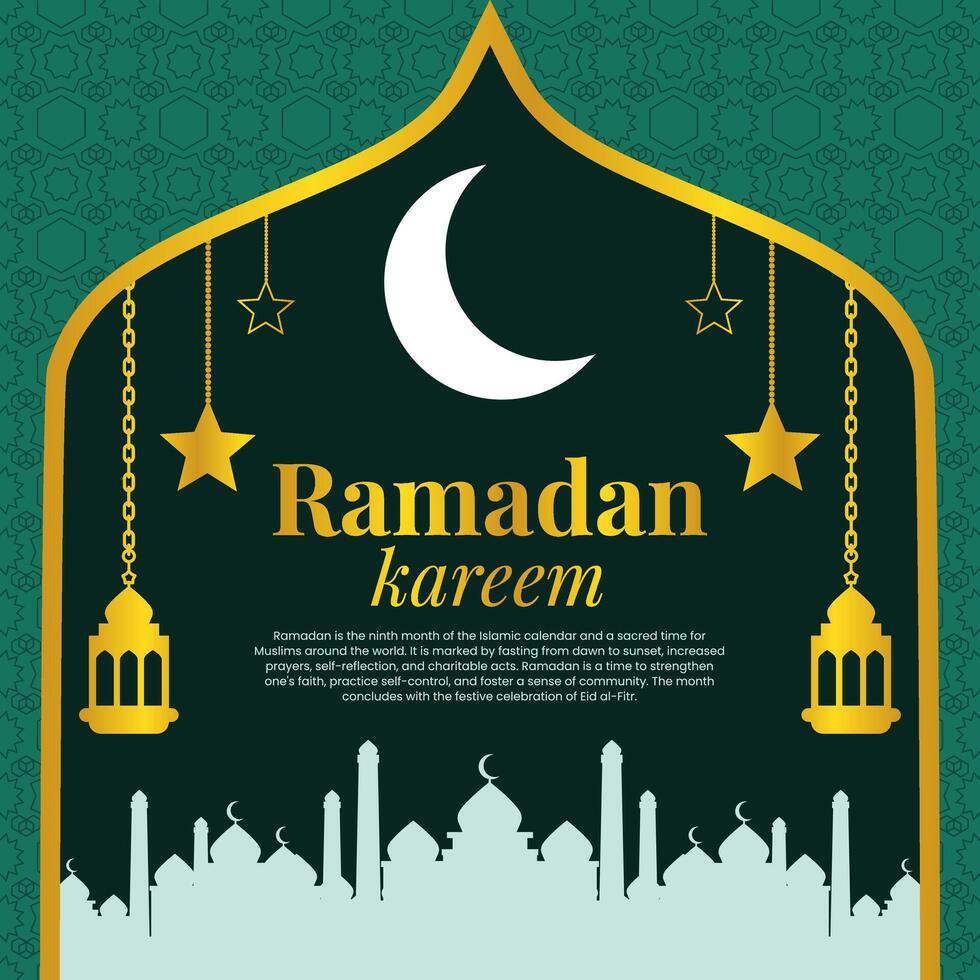 Islamic Pattern Ramadan Feed Background for Stunning Posts vector