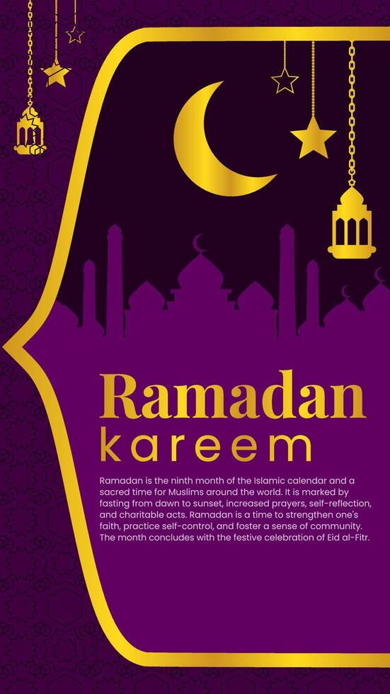 Minimalist Ramadan Reels Design for Stunning Visual Impact vector