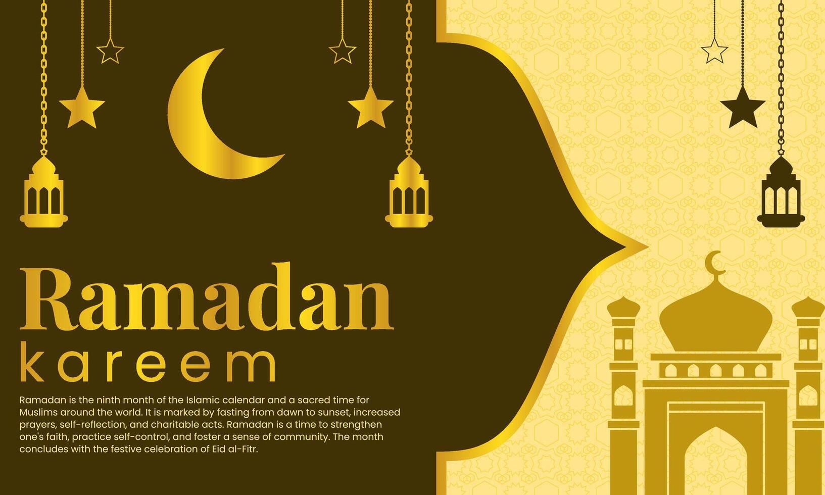 Ramadan Kareem Design - Stunning Background for Celebrations vector