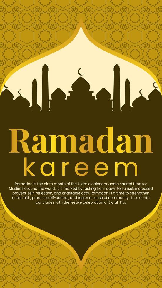 Islamic Pattern Ramadan Reels for Social Media Posts vector