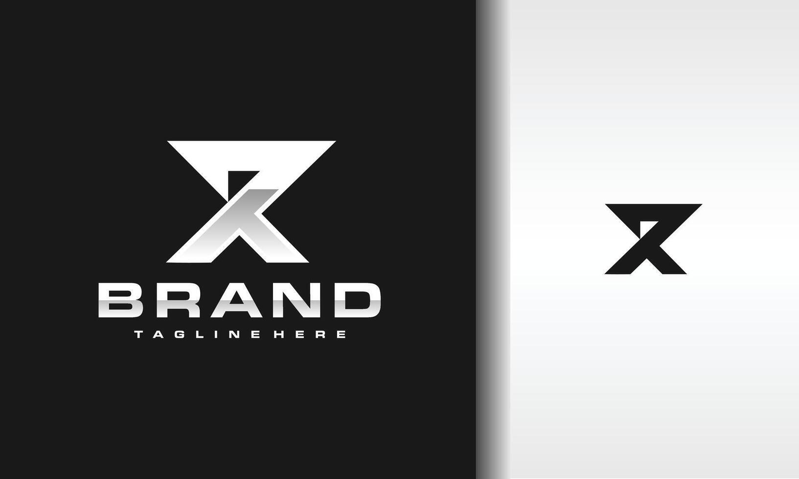 the initial letter R strong logo vector