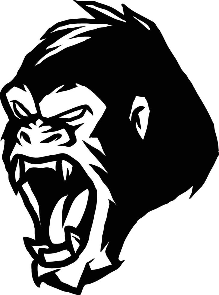 Illustration logo mascot gorilla isolated in a white background vector