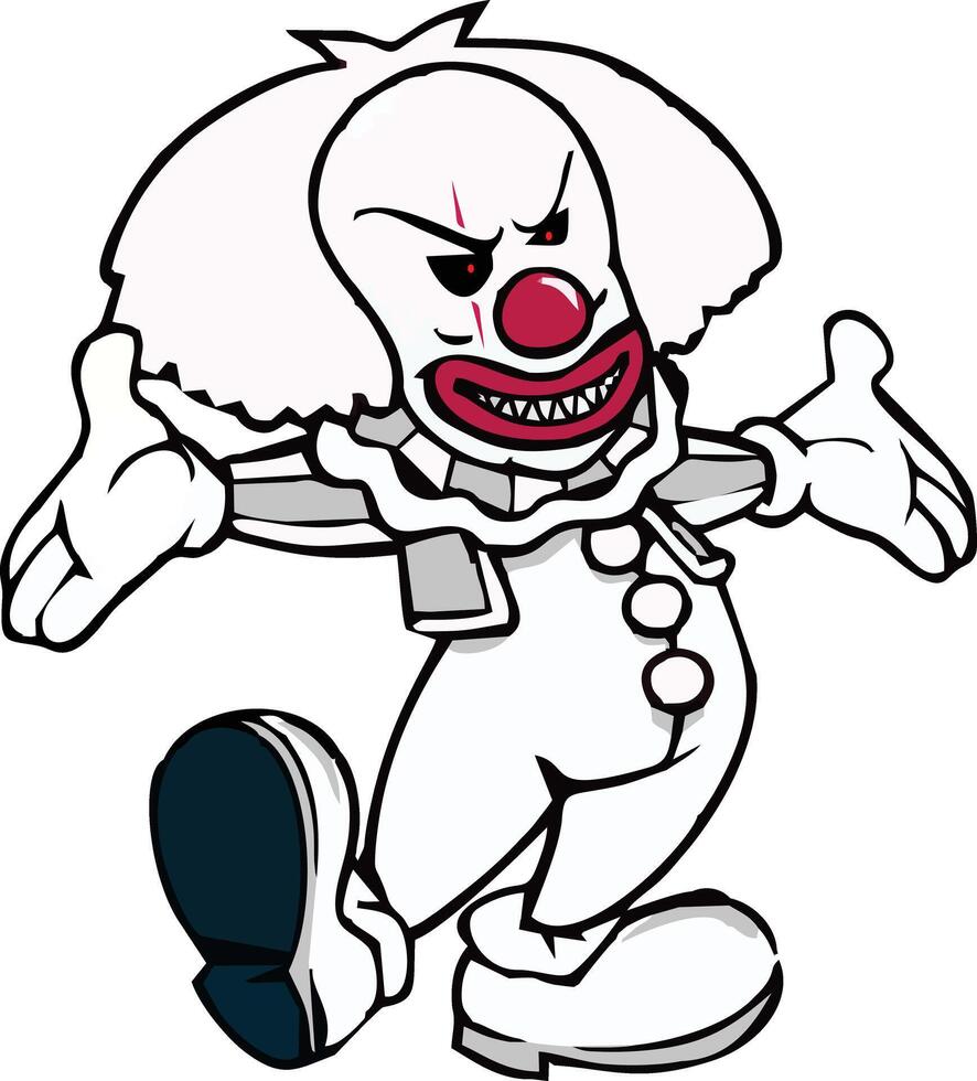 Halloween mascot clown monster costume illustration vector