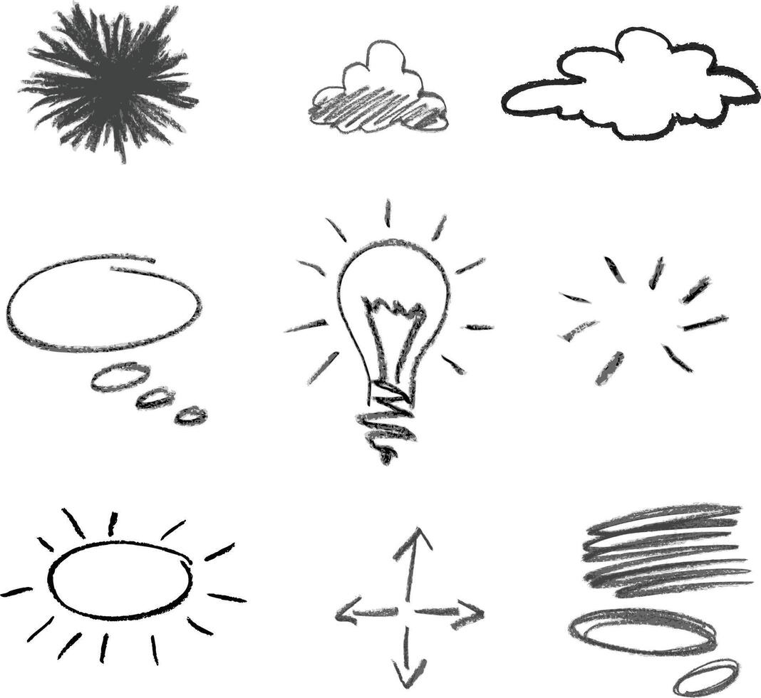 Illustration icon symbol sign drawing sketch idea isolated in a white background.eps vector