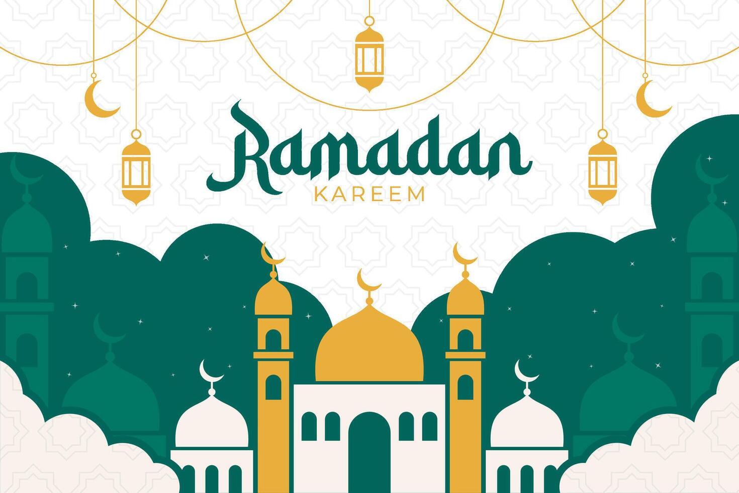 Ramadan flat design background vector