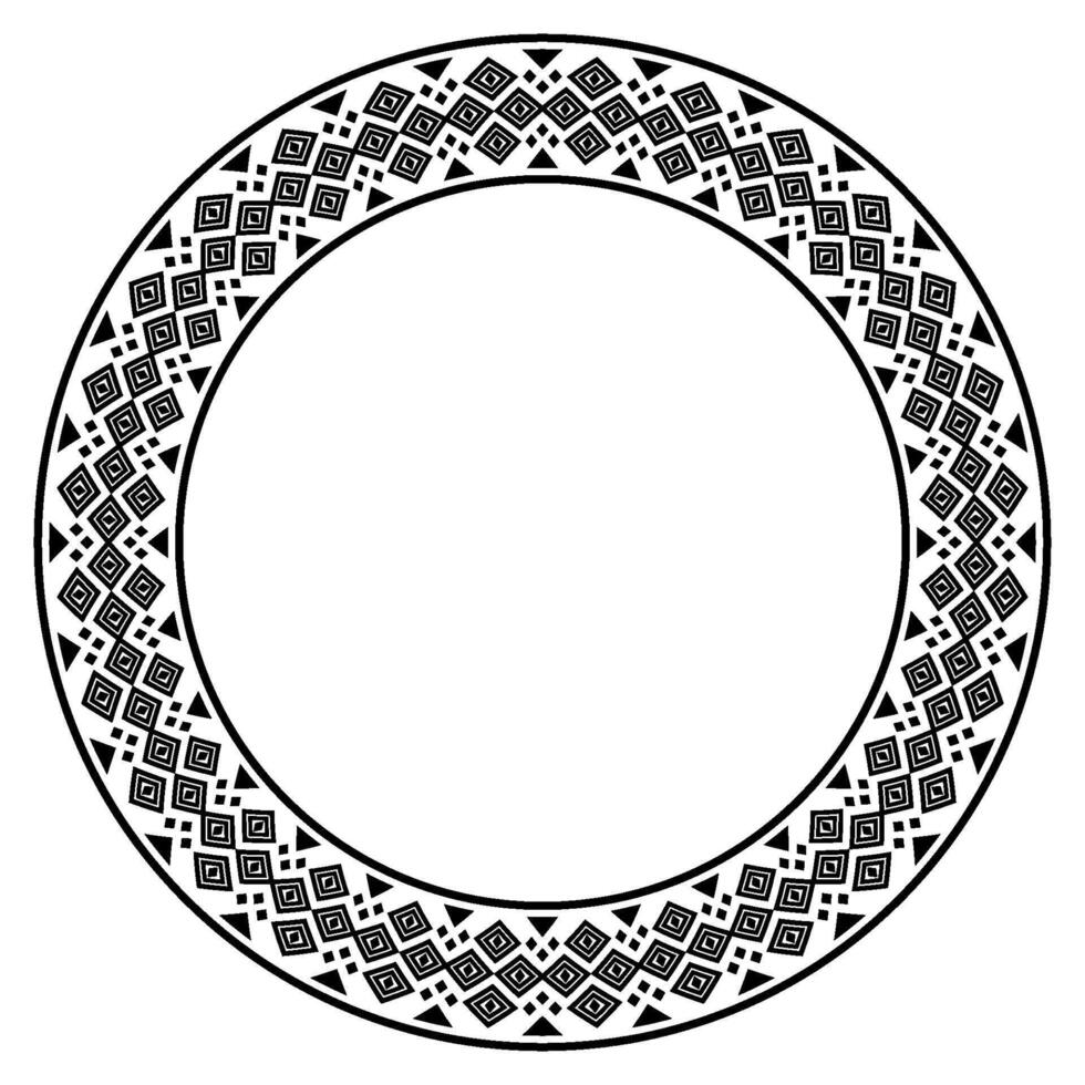 Tribal Mandala Round Frame Border Design for Tattoo and Textile Art. vector