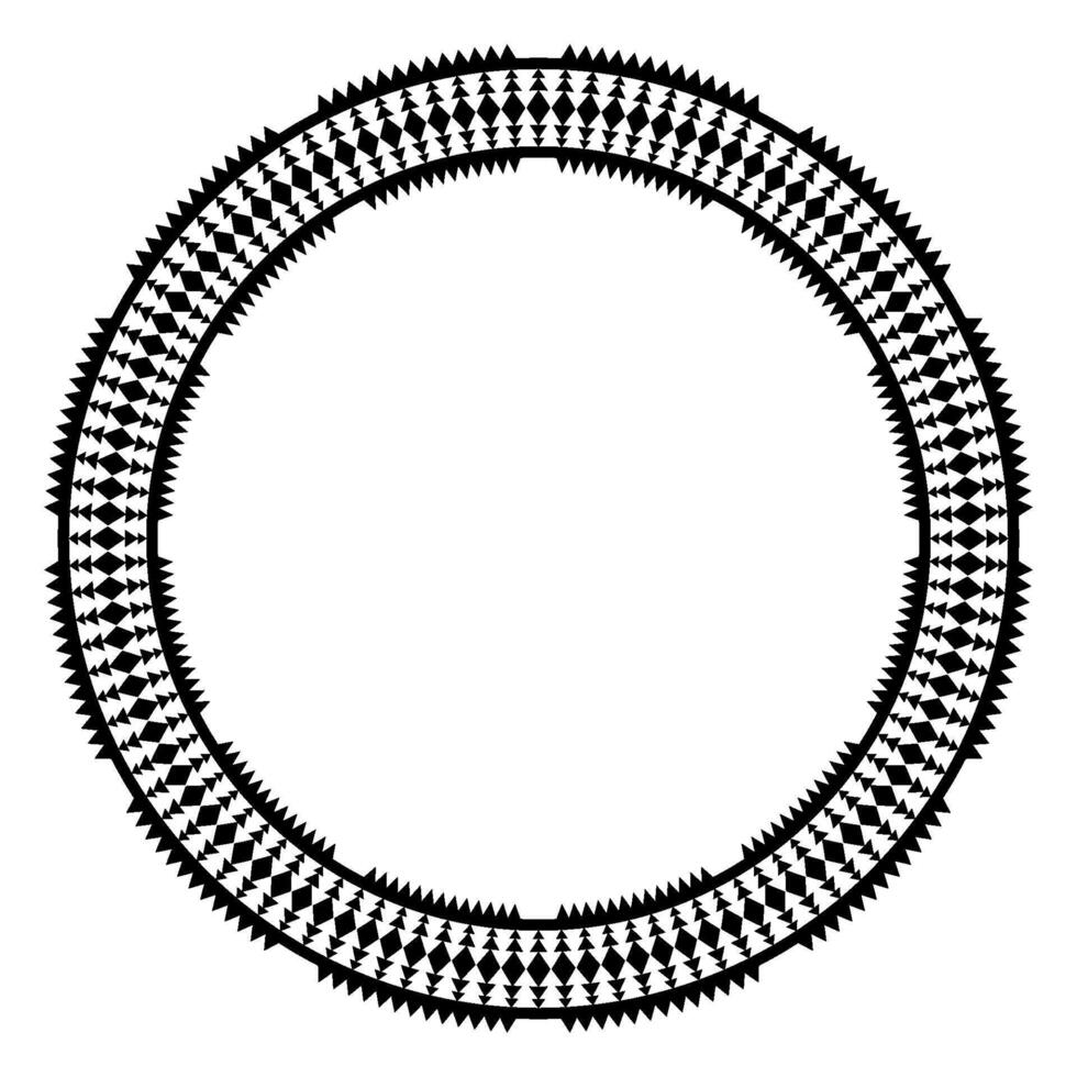 Ornamental Round Frame Border Featuring Abstract Mandala Motifs for Pattern. vector