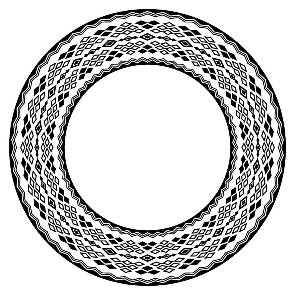 Victorian Frame Elegance with Intricate Round Border. vector