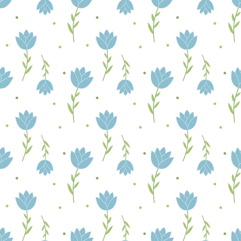 Childrens cute floral pattern for wrapping and textile vector