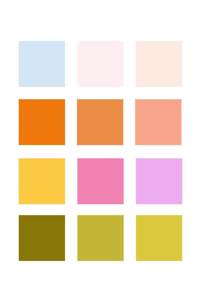 Color Palette. Shades of color of spring, whining. Color harmony. Fashionable colors, background. illustration vector