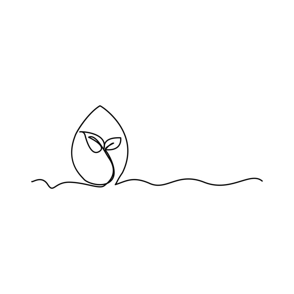 A plant with a root grows on planet Earth. Ecology. Environmental pollution. Earth Day. Save planet. Hand Drawn. Freehand drawing. Sketch. vector