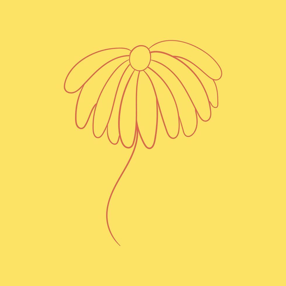 Florals and botanicals trendy creative charming abstract illustration colorful design vector