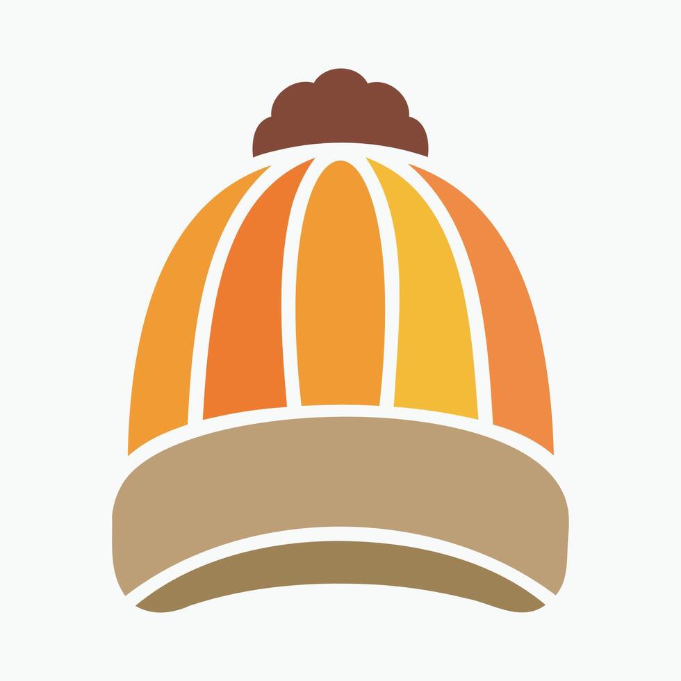 beanie hat silhouette artwork design vector