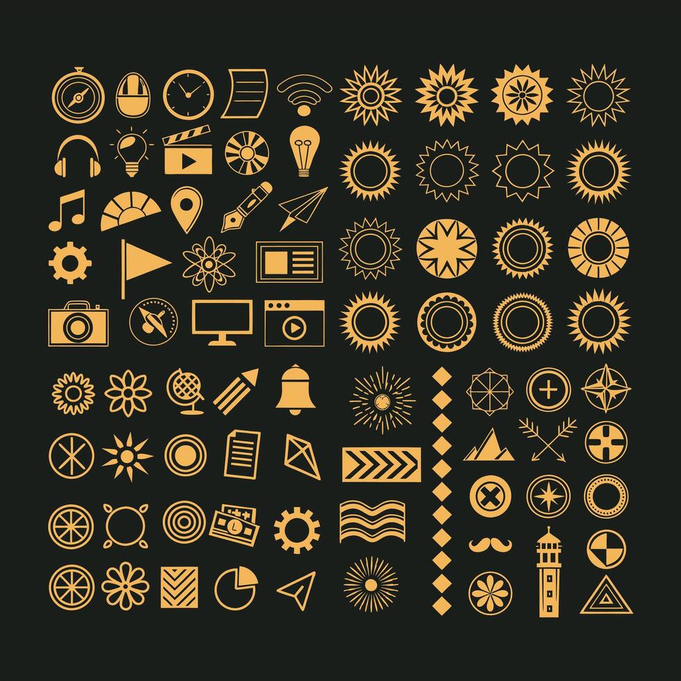versatile collection of design line elements vector