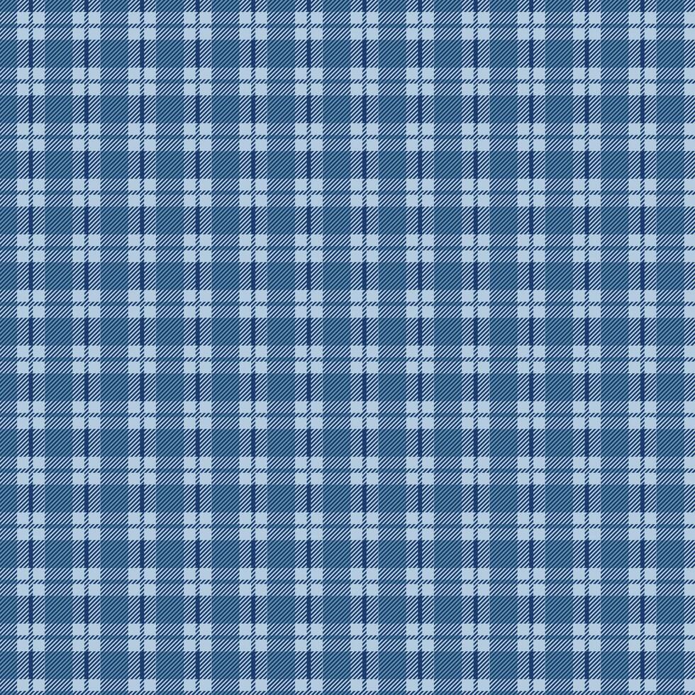 a blue and white plaid fabric vector
