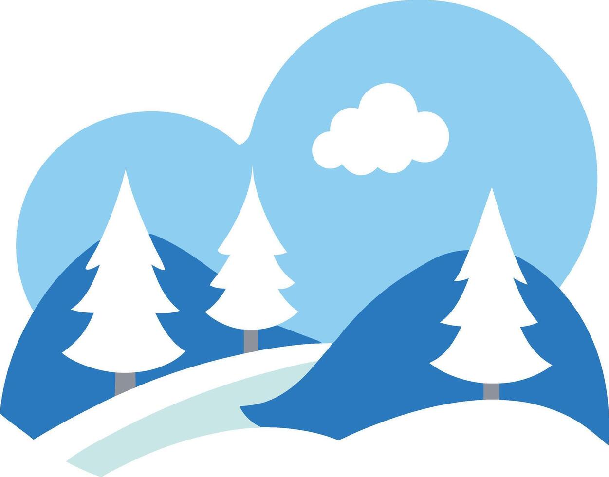 Winter background in snow vector
