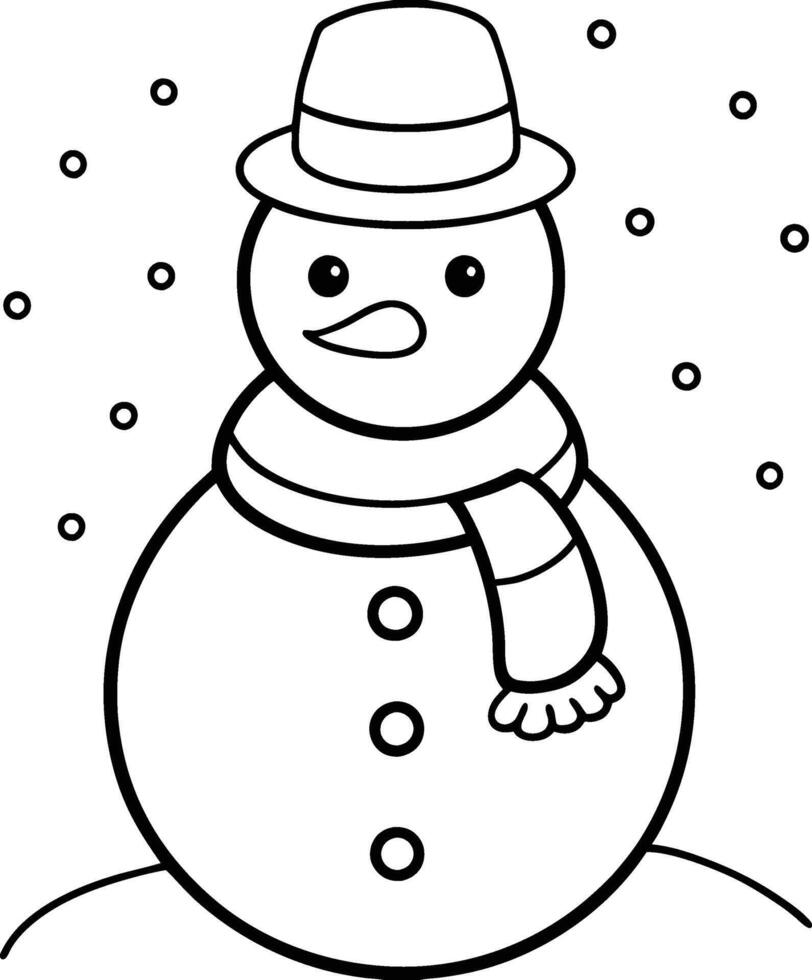 Winter background in snowman vector