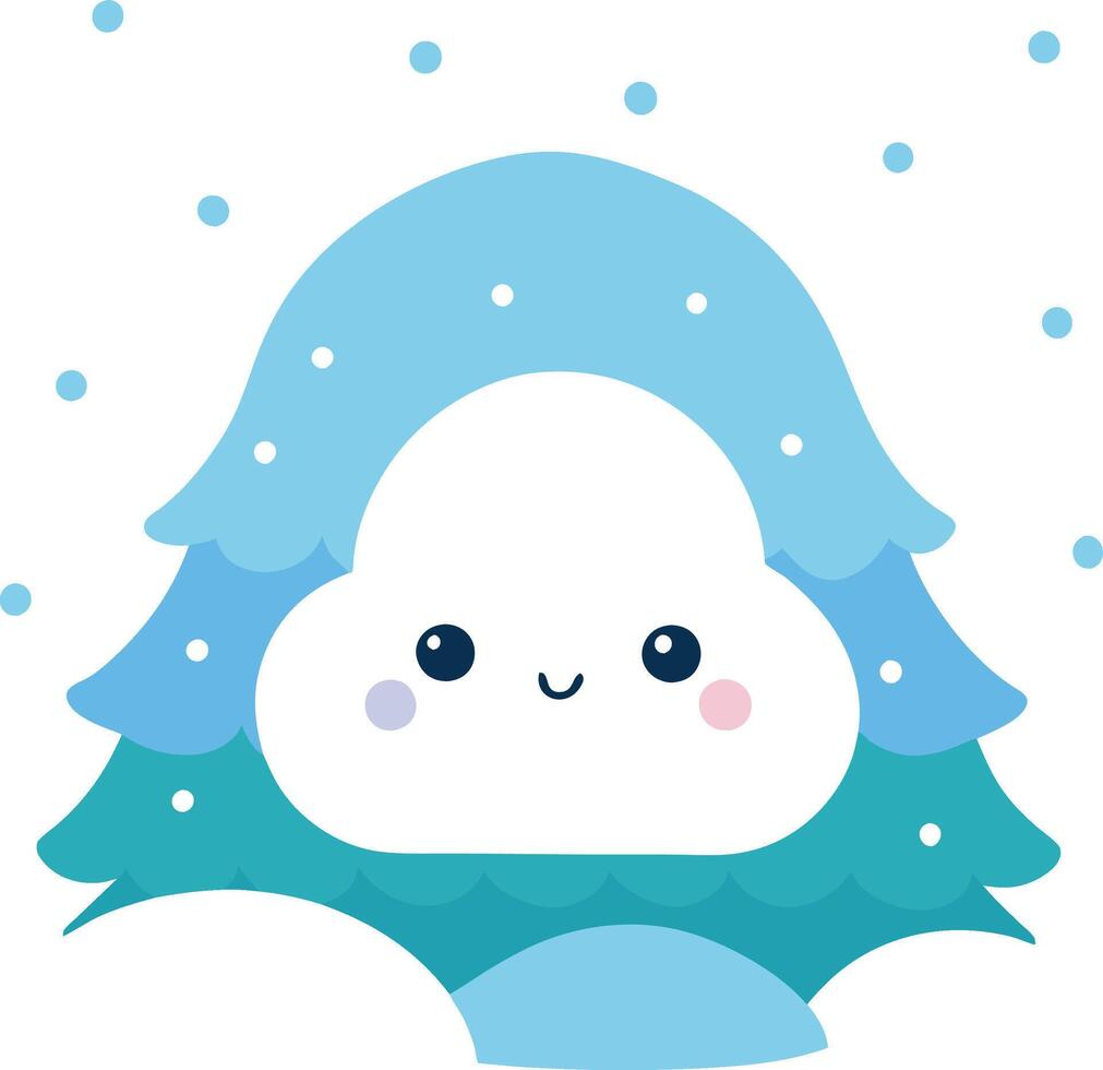 Winter Landscape With Snow-covered Trees vector