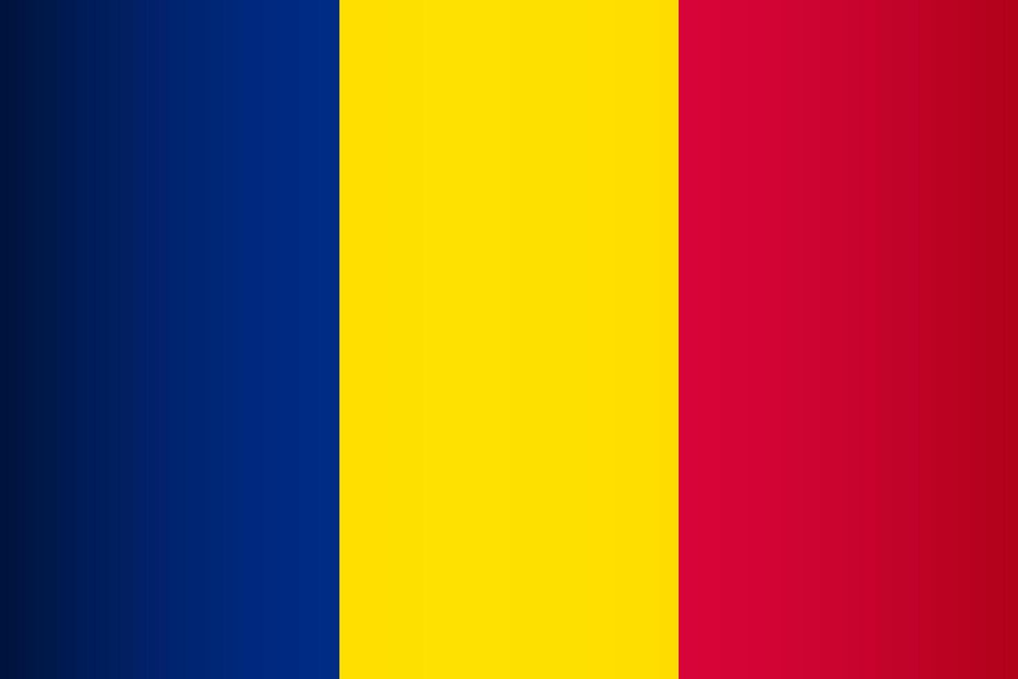 National Flag of the Republic of Chad vector