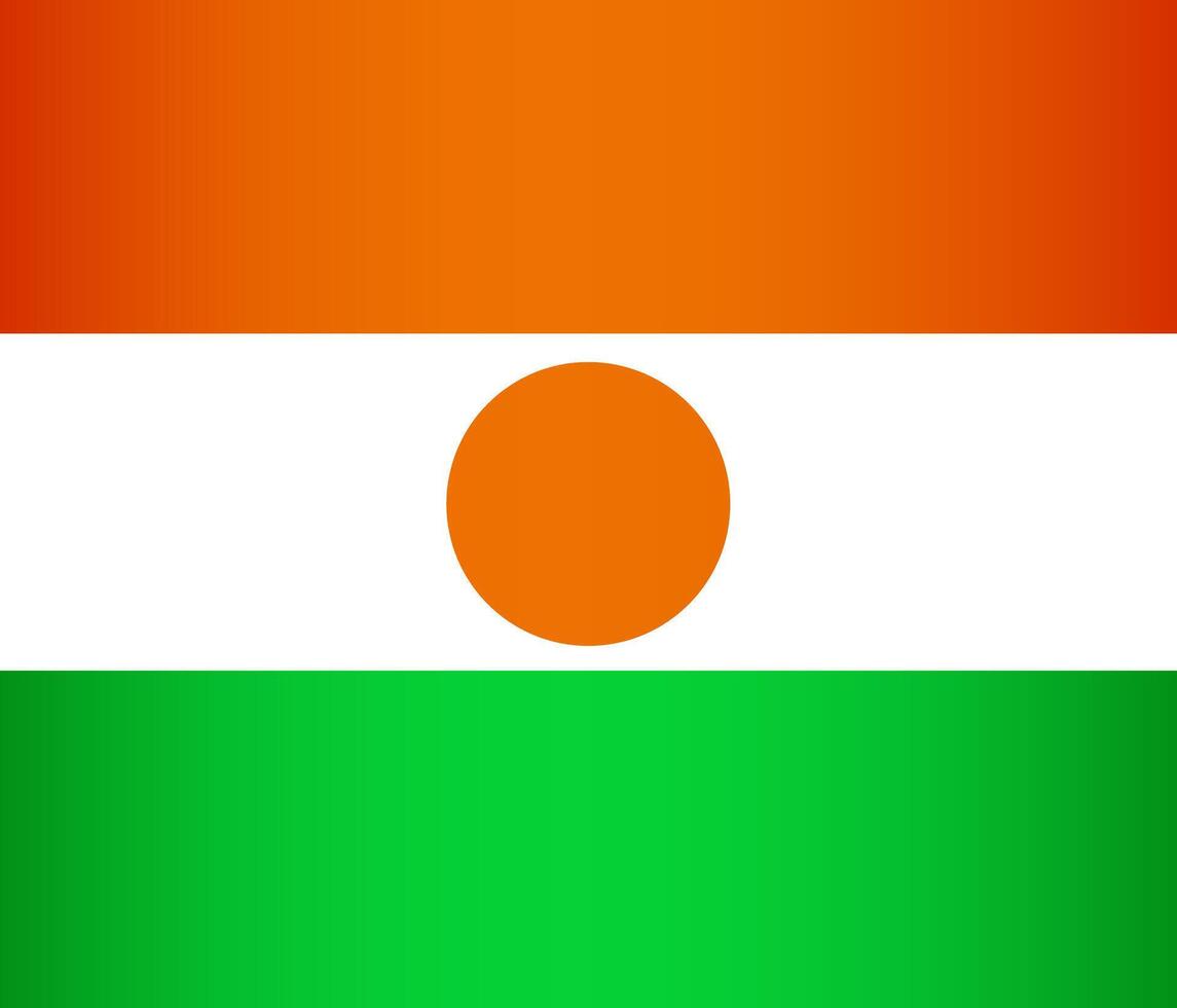 National Flag of the Republic of Niger vector