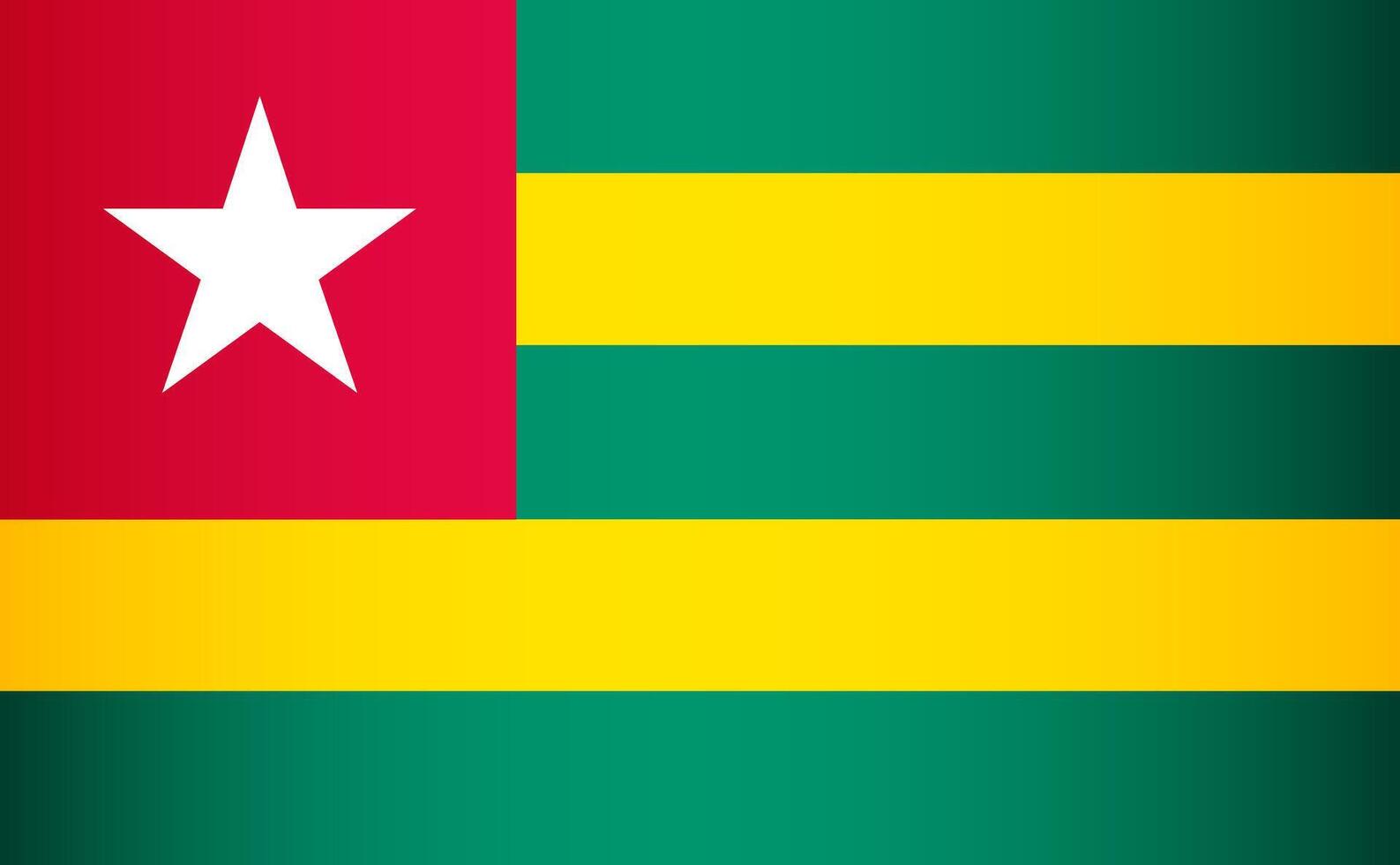 National Flag of the Togolese Republic vector