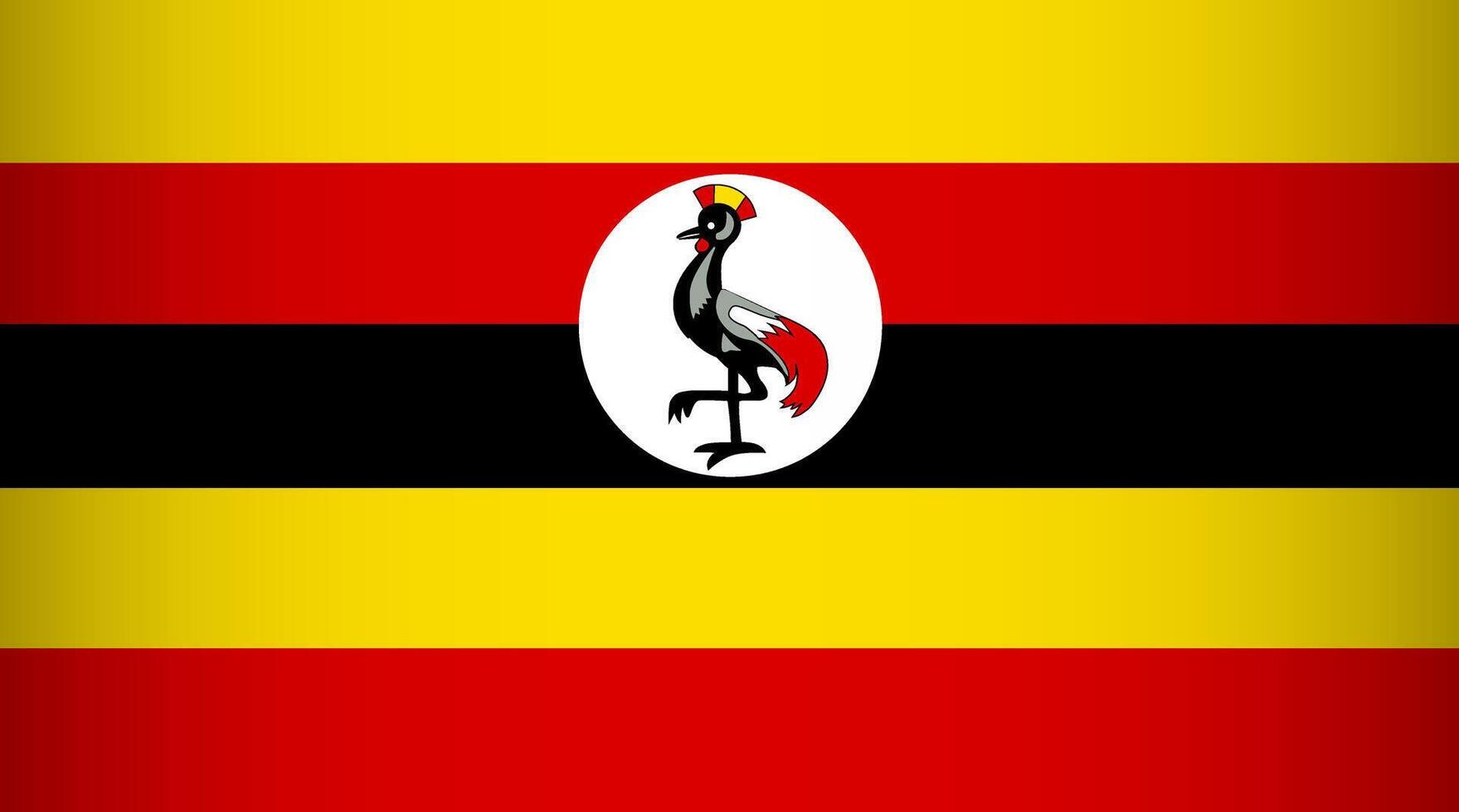 National Flag of the Republic of Uganda vector