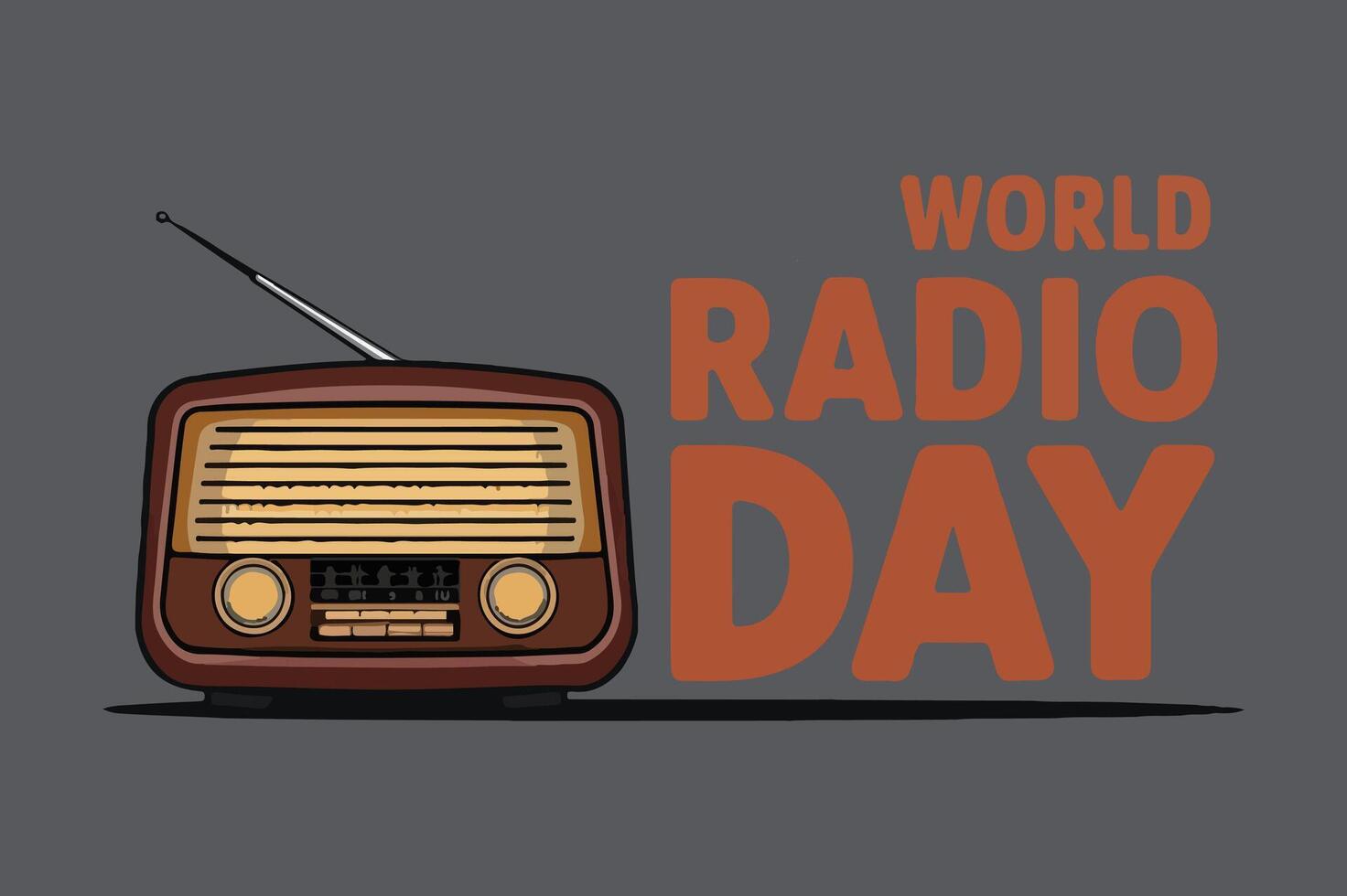World Radio day design vector