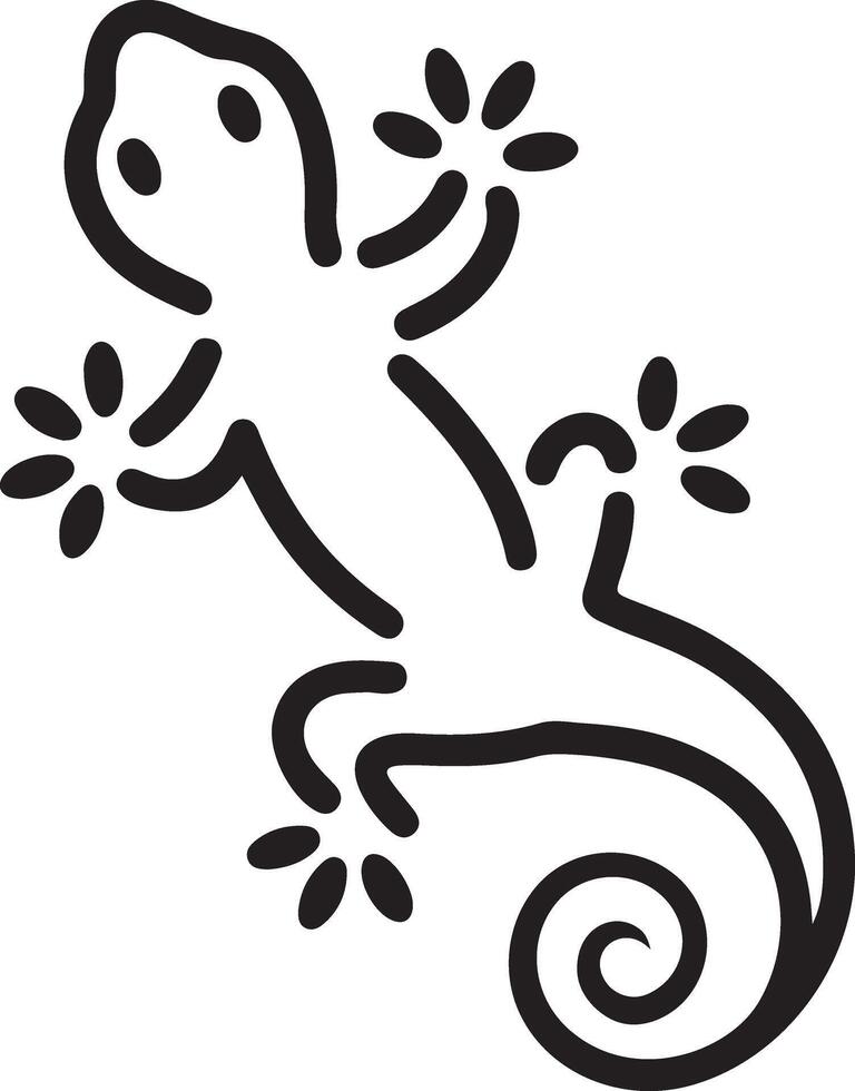 A logo with a gecko illustration vector