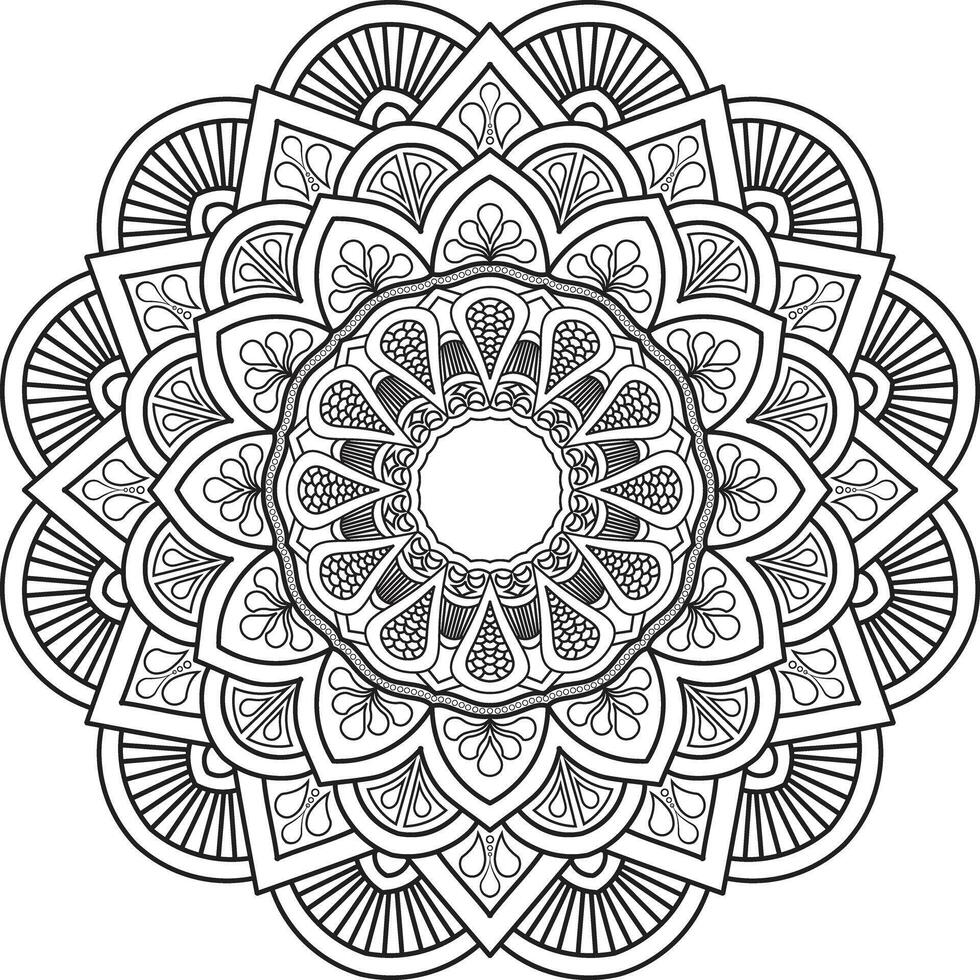 Enchanting Mandala Coloring Pages vector