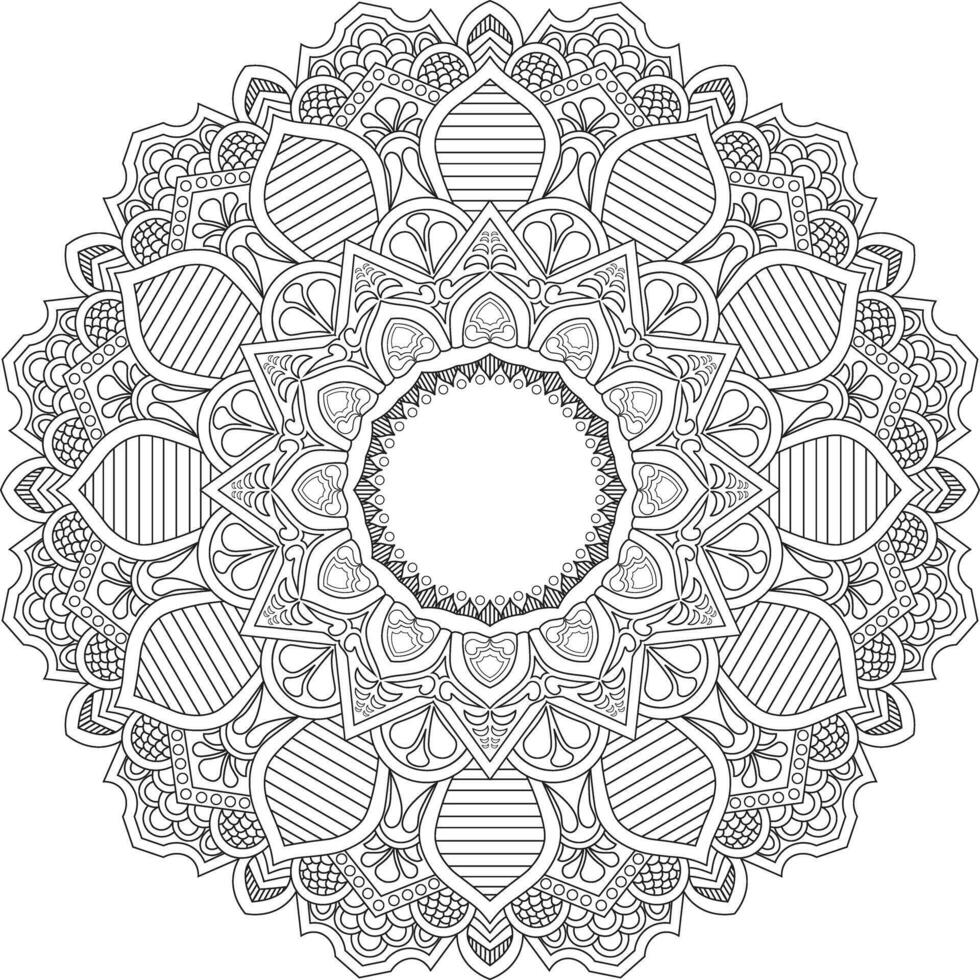 Intricate Mandala Designs to Color vector