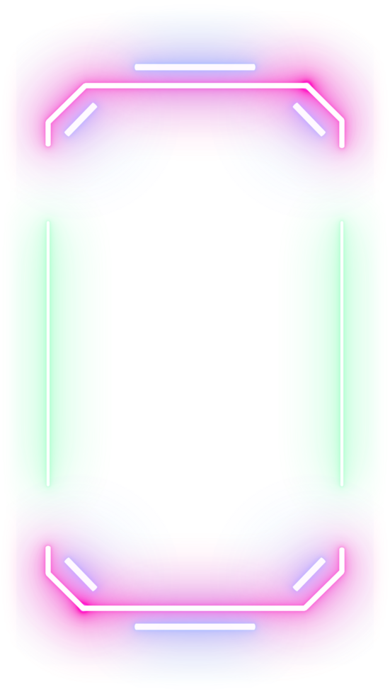 Neon frame futuristic high tech HUD interface hologram. png