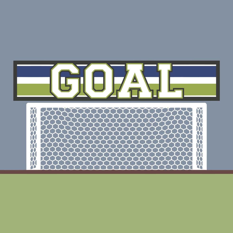 Goalie goal net vector