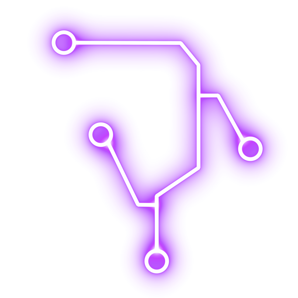 Abstract glowing neon circuit board chip style lines futuristic retro 90s. png