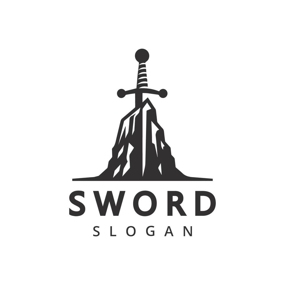 Sword logo sword design icon vector