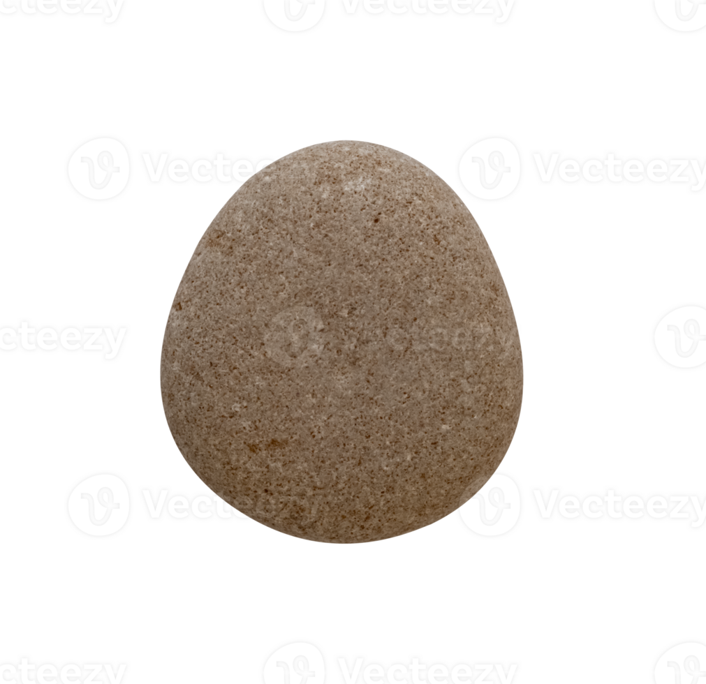 Stone isolated background, Brown Sea pebble with texture surface ,Top view Beige Rock sea from beach, Single Cobblestone.Element Concept for Zen,Spa,Cosmetic Advertising png