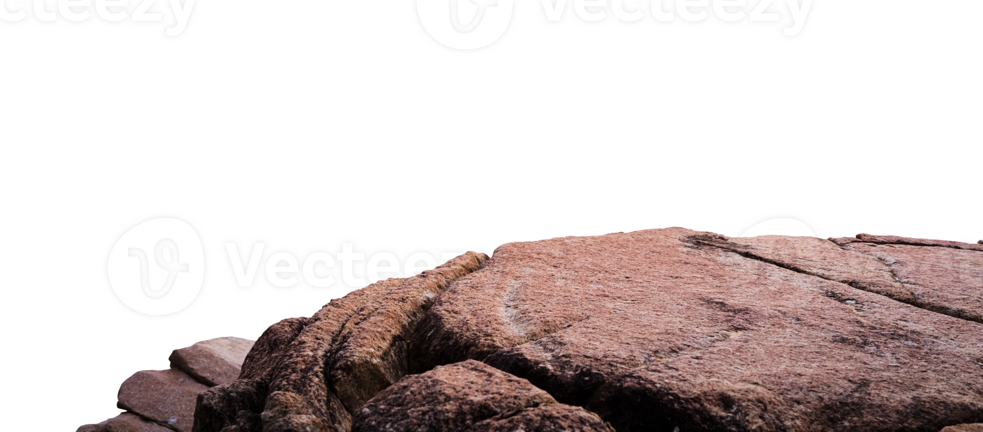 Rock stones isolated background,Nature Rock Cliff with texture is formation located part of the mountain,Group of Stone rough surface,image object Rock Sea Podium Stand Display for products present, png