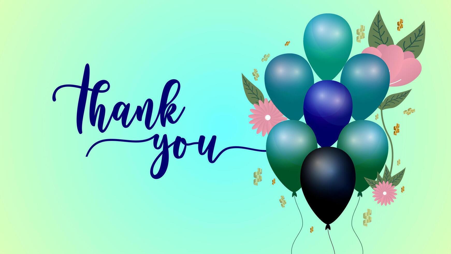 Thank You Calligraphy and enjoyable background vector