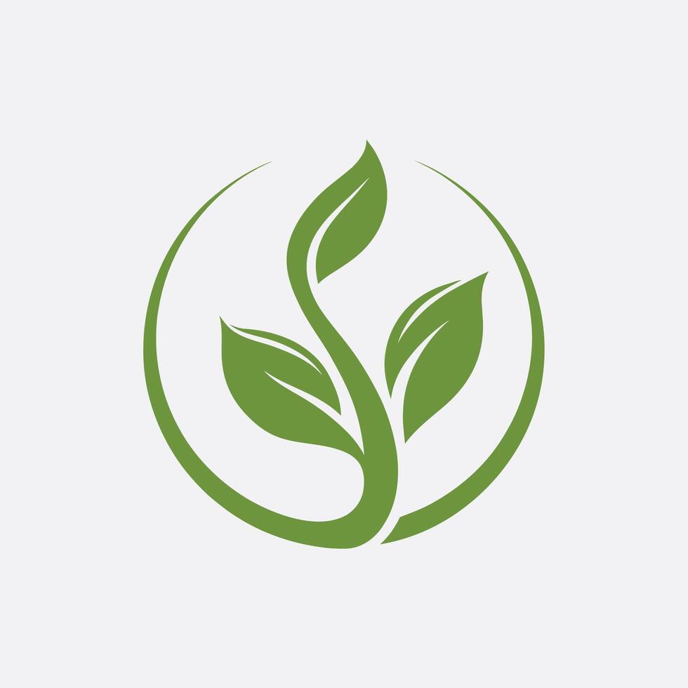 leaves logo icon design template vector