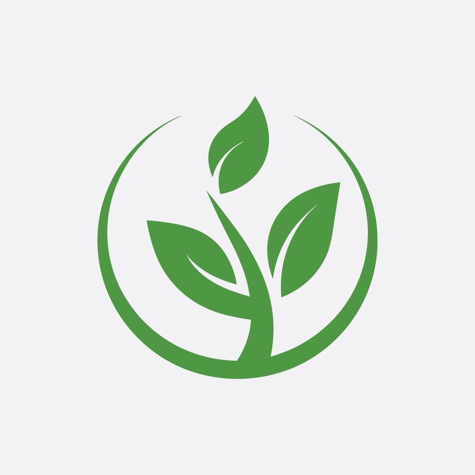 leaves logo icon design template design vector
