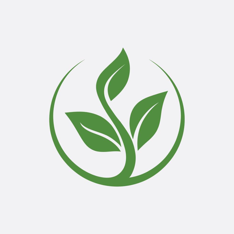 leaves logo icon design template elements tree logo vector